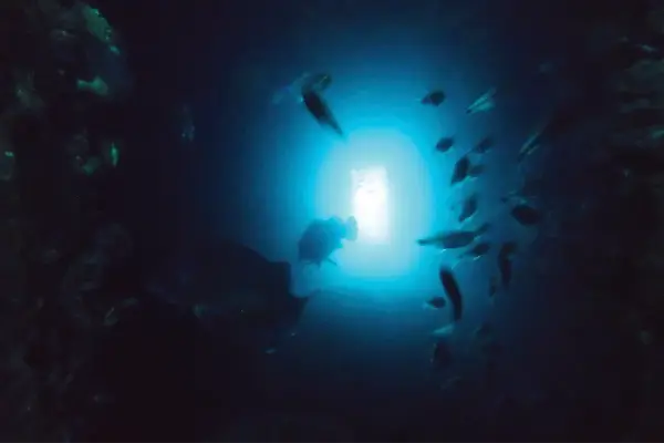 Technical divers on HTMS Chang wreck, Koh Chang